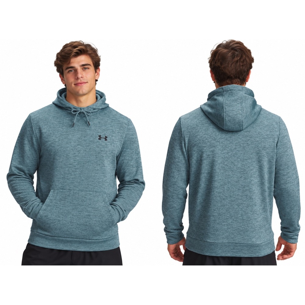 Under Armour Men's Blue Heather Space Dye Pullover Hoodie XXL EUC